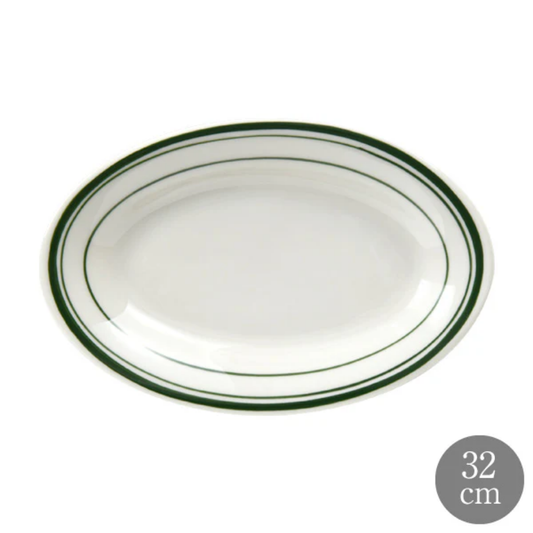Tuxton タクストン Green Bay 32cm オーバルプレート グリーンベイ