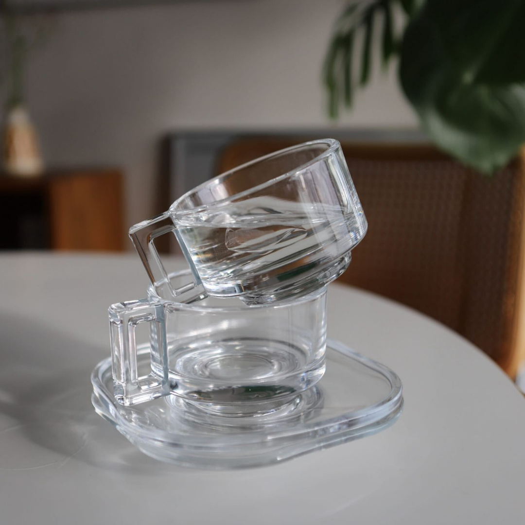 Cup and Saucer/Clear