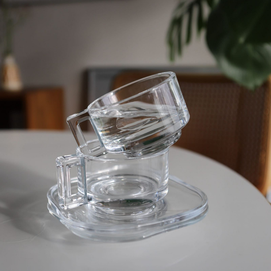 Cup and Saucer/Clear