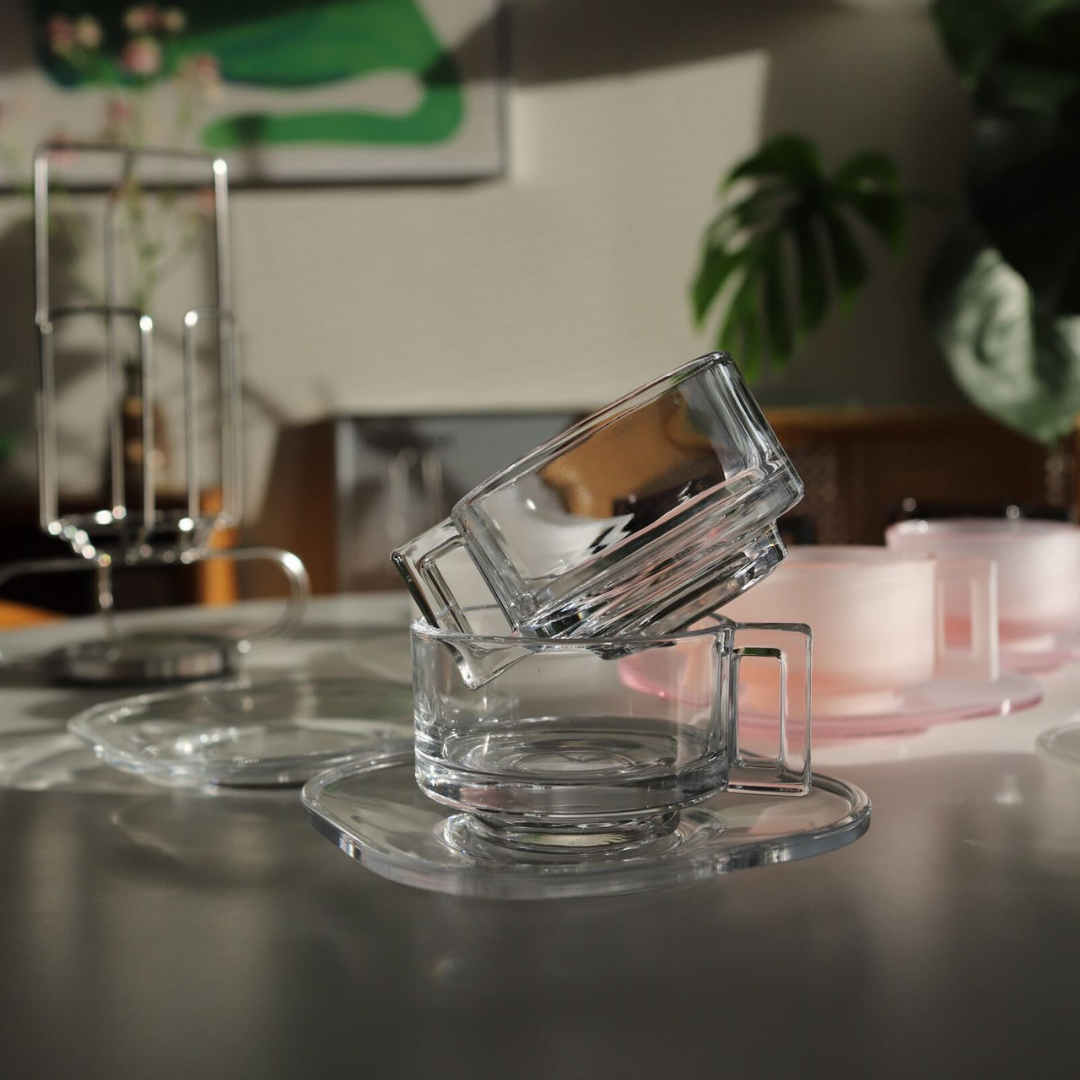 Cup and Saucer/Clear