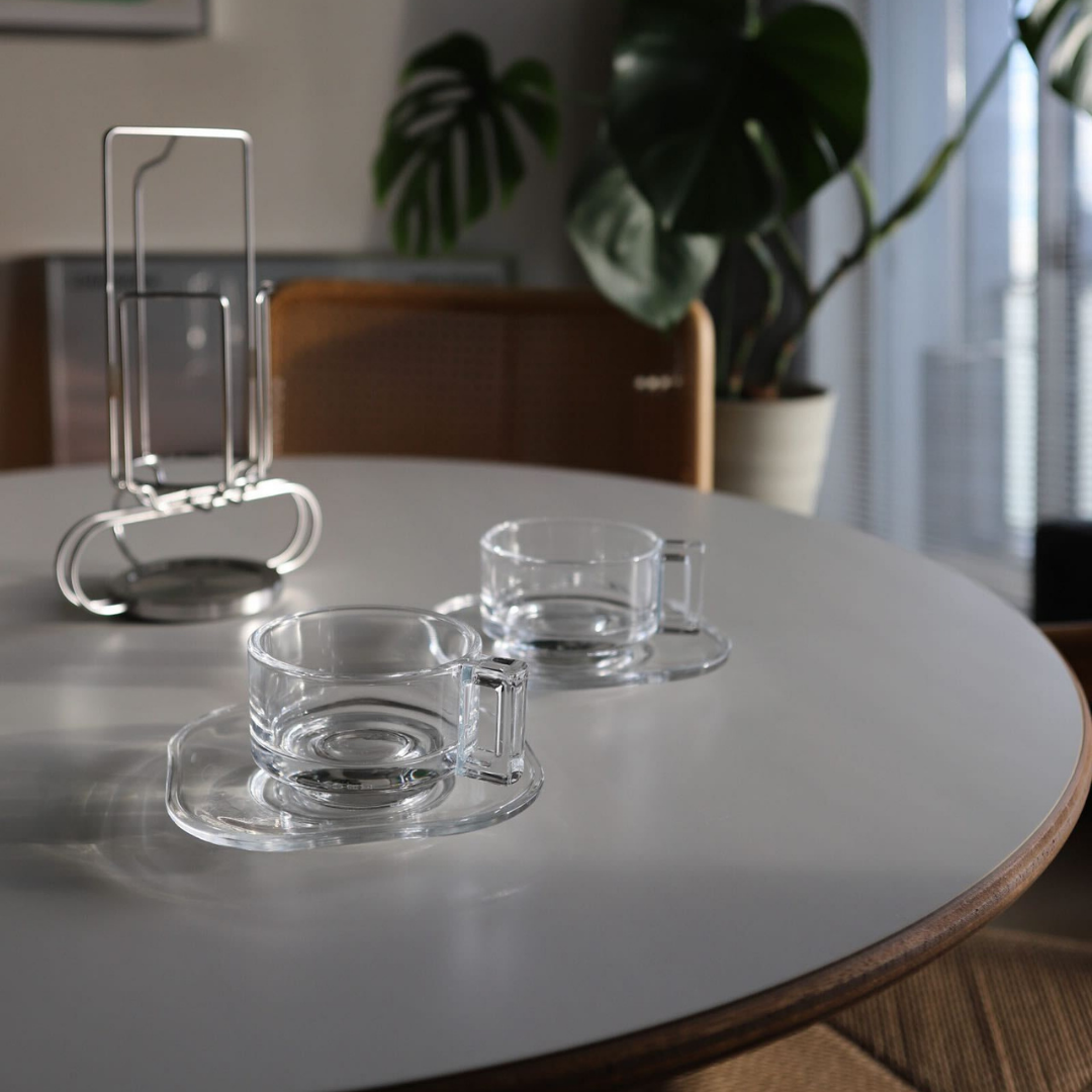 Cup and Saucer/Clear
