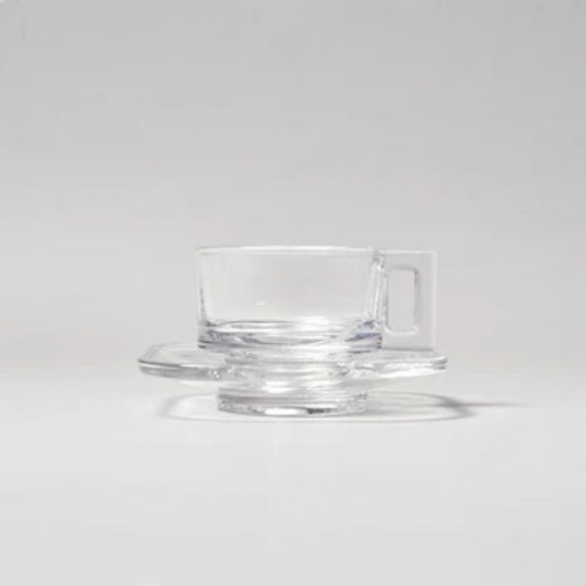 Cup and Saucer/Clear