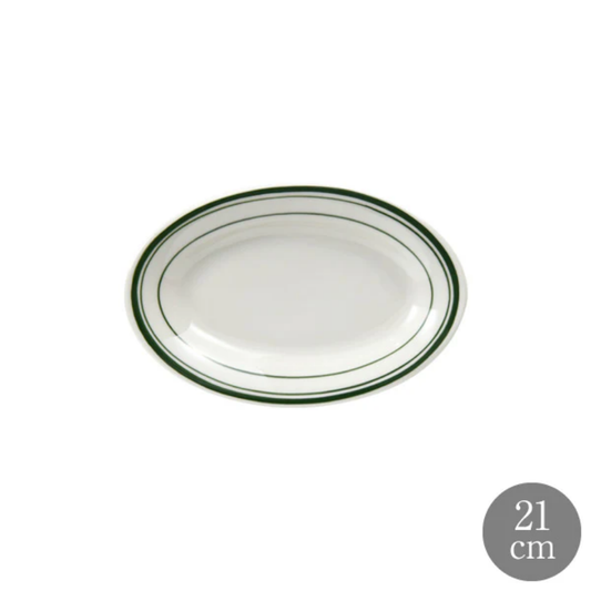 Tuxton タクストン Green Bay 21cm オーバルプレート グリーンベイ