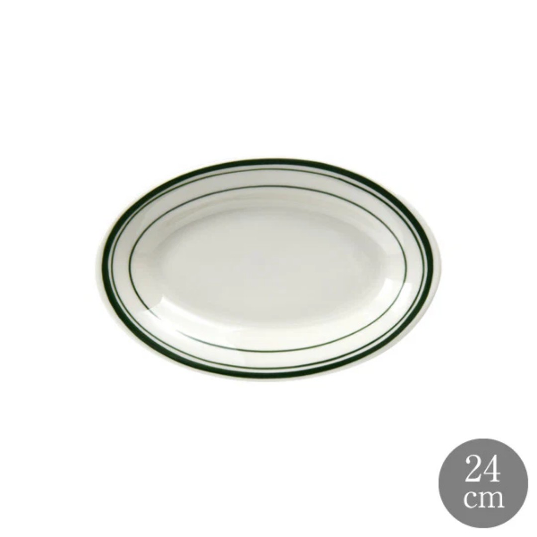 Tuxton Green Bay 24cm  Oval Plate
