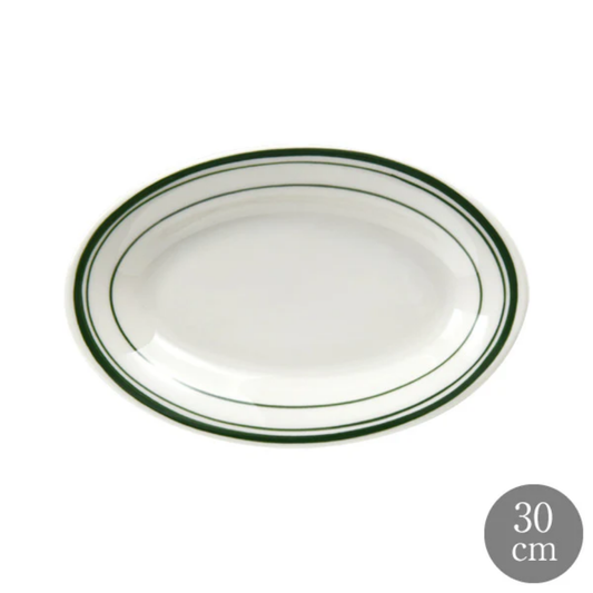 Tuxton タクストン Green Bay 30cm オーバルプレート グリーンベイ