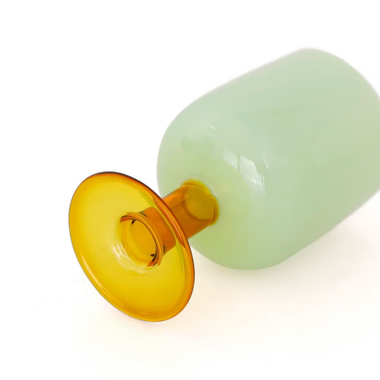TWO TONE WINE GLASS / Green × Amber