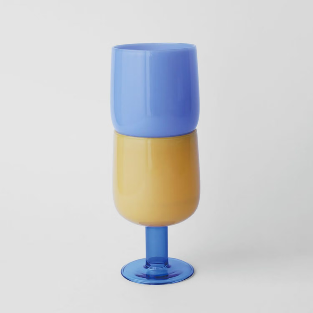 TWO TONE WINE GLASS / Blue×Pink