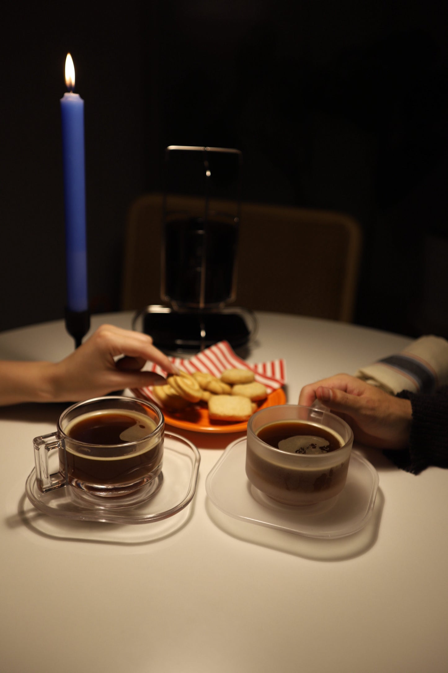 Cup and Saucer /Frosted