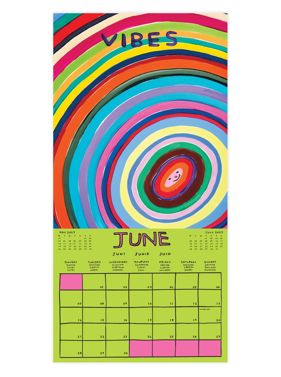 David Shrigley wall calendar 2027 6月