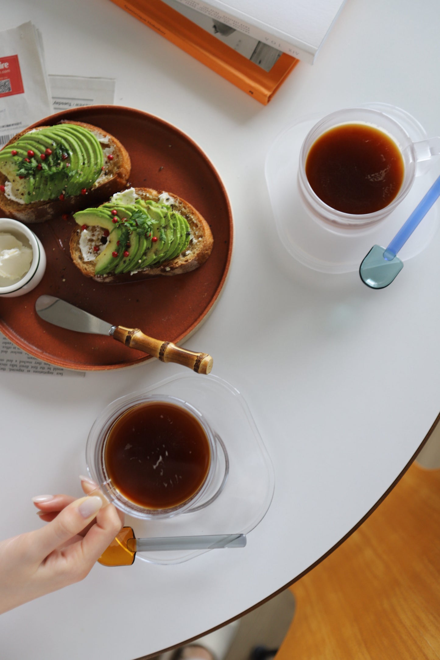 Cup and Saucer /Frosted