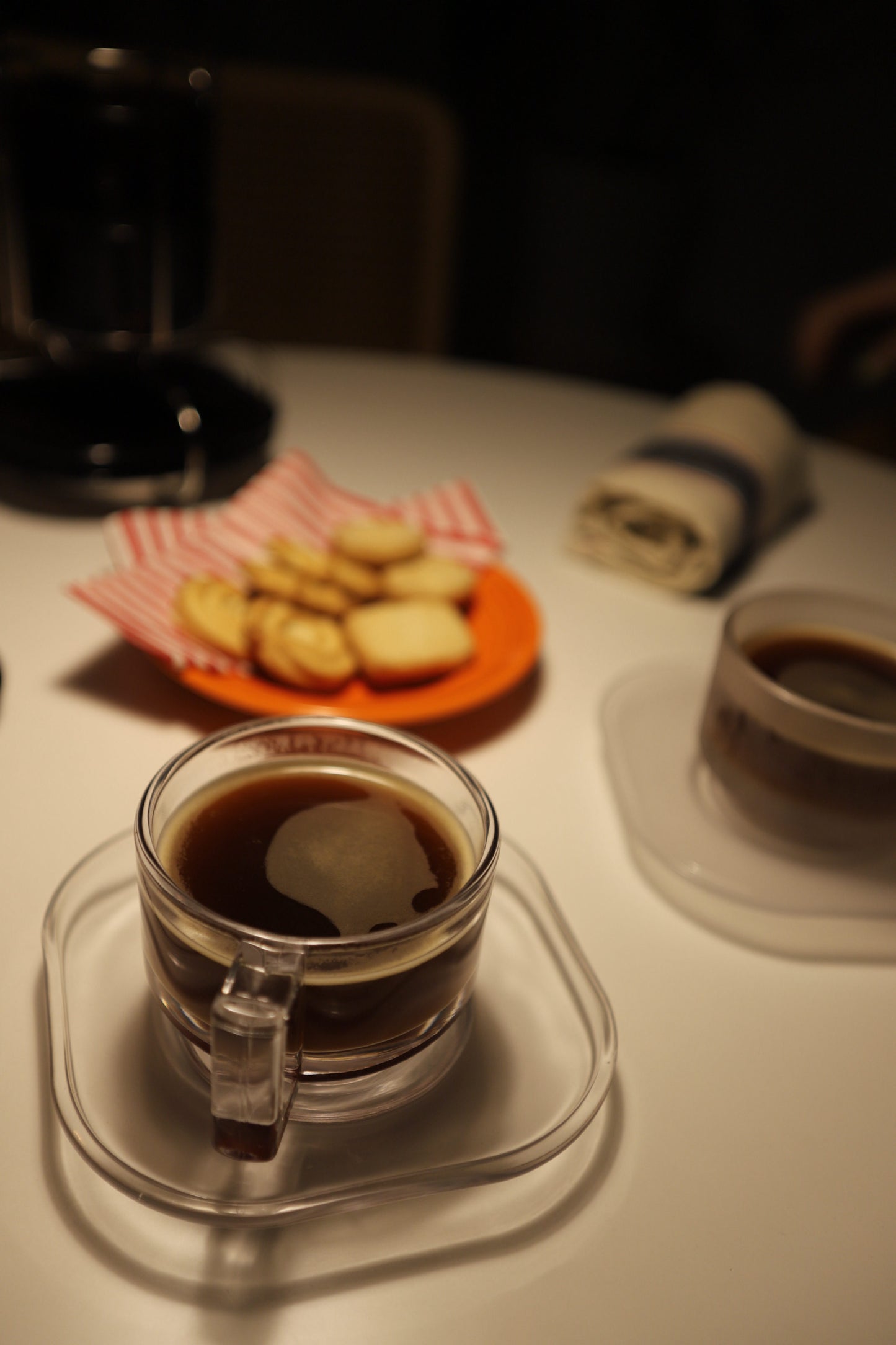 Cup and Saucer /Frosted